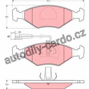 Sada brzdových destiček TRW GDB1340 – FIAT PALIO,SIENA Sada brzdových destiček TRW GDB1340 – FIAT PALIO,SIENA