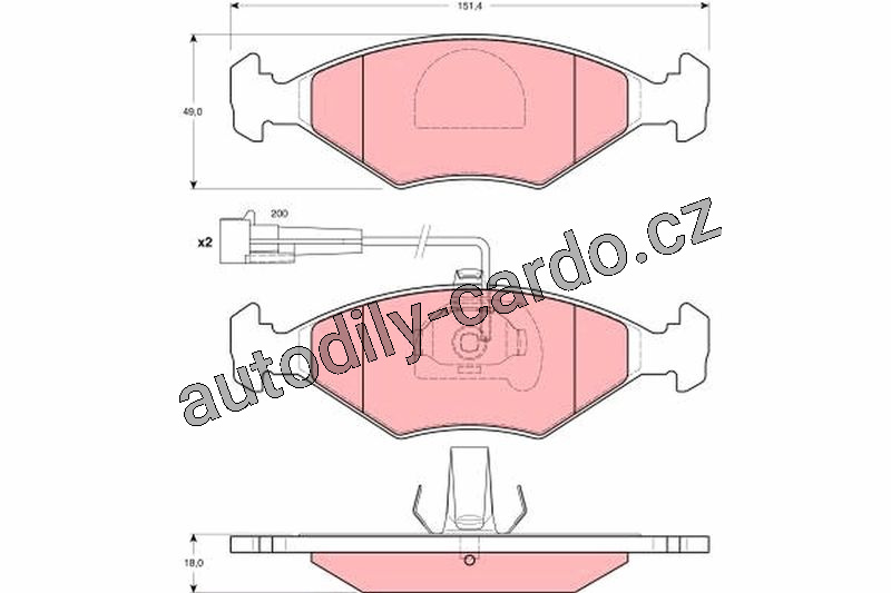 Sada brzdových destiček TRW GDB1340 - FIAT PALIO,SIENA