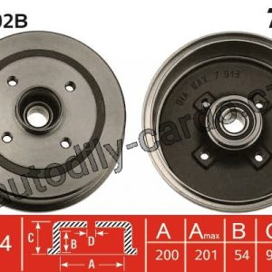 Brzdový buben s ložiskem TRW DB4302B – OPEL CORSA C Brzdový buben s ložiskem TRW DB4302B – OPEL CORSA C