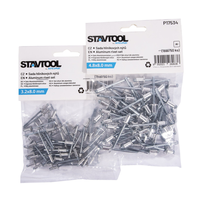 Sada nýtů 3,2x10 50ks 607558