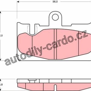 Sada brzdových destiček TRW GDB3323 – LEXUS LS 00- Sada brzdových destiček TRW GDB3323 – LEXUS LS 00-