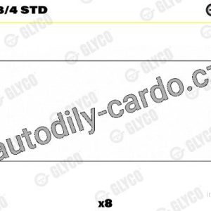 Ojniční ložisko GLYCO 71-4243/4 STD – sada