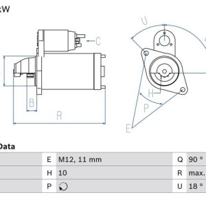 BO 0986025400 Startér BOSCH-výměnný díl