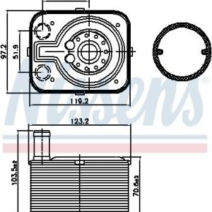 Chladič motorového oleje NISSENS 90655 Chladič motorového oleje NISSENS 90655