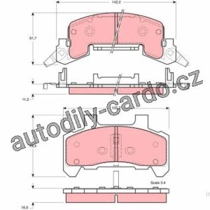 Sada brzdových destiček TRW GDB4028 – CHEVROLET BERETTA 87-91 Sada brzdových destiček TRW GDB4028 – CHEVROLET BERETTA 87-91