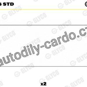 Ojniční ložisko GLYCO 71-3926 STD – sada