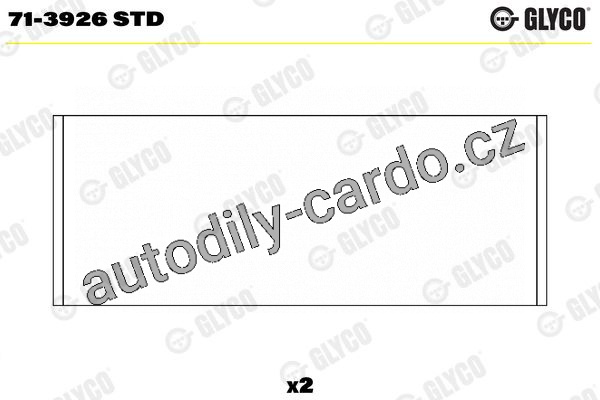 Ojniční ložisko GLYCO 71-3926 STD - sada
