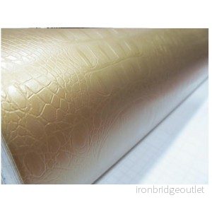 Imitace kůže krokodýl zlatá polepová fólie 152x2700cm - interiér/exteriér CS02-270