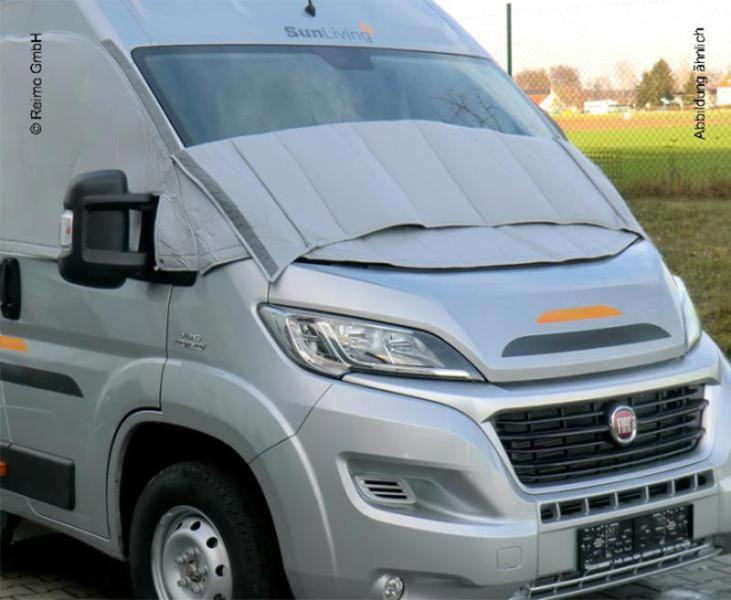 Termoclona vnější pro kabinu Volkswagen Caddy 5 (od 2021) – čelní a boční okna, s otevíracím průzorem, šedá 312364
