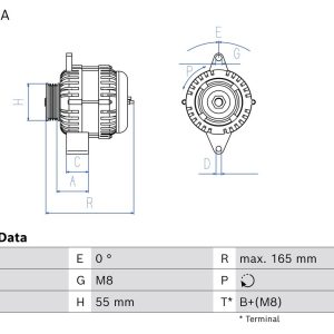 BO 0986086500 Alternátor BOSCH – výměnný díl 469843