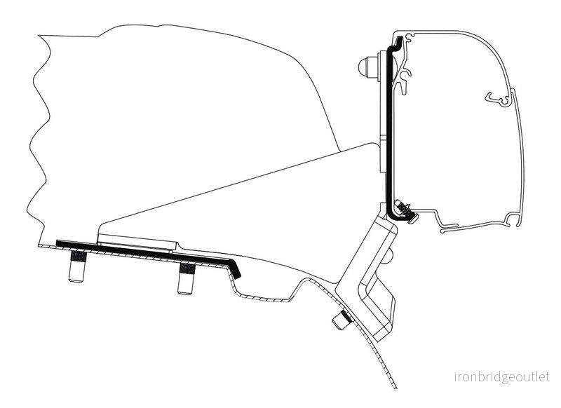 Adaptér markýzy Thule Omnistor 4200 pro Mercedes-Benz Vito / Třída V (se spací střechou) 313320