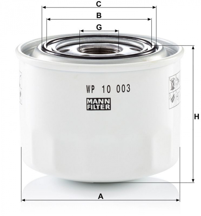 Olejový filtr MANN MF WP10003