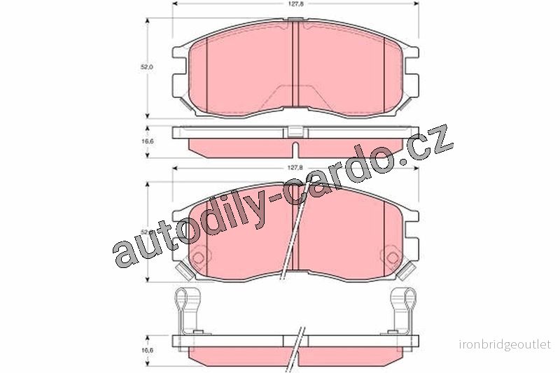 Sada brzdových destiček TRW GDB3133 - MITSUBISHI SPACE
