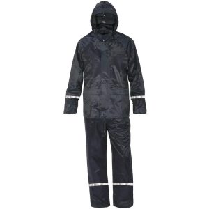Oblek pogumovavý CXS-PROFI, kalhoty+blůza s kapucí, modrý, vel. M, CANIS 750621
