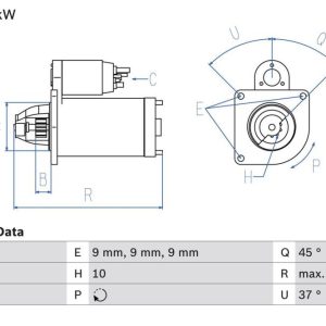 BO 0986025670 Startér BOSCH-výměnný díl
