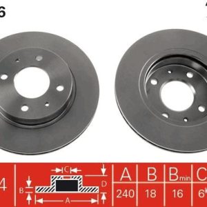 TR DF2576 Brzdový kotouč TRW – lakovaný TR DF2576 Brzdový kotouč TRW – lakovaný
