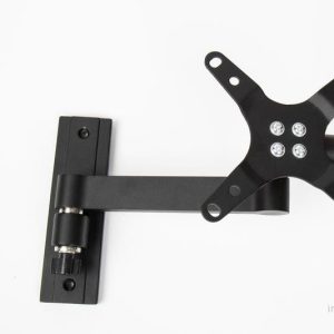 Držák televizoru nástěnný otočný a sklopný Wall Mount velikost M nosnost 15 kg hliníkový černý Carbest pro karavany a obytné vozy 301628 Držák televizoru nástěnný otočný a sklopný Wall Mount velikost M nosnost 15 kg hliníkový černý Carbest pro karavany a obytné vozy 301628