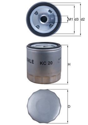 MH KC20 Palivový filtr KNECHT