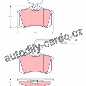 Sada brzdových destiček TRW GDB1417 – AUDI A4 Sada brzdových destiček TRW GDB1417 – AUDI A4