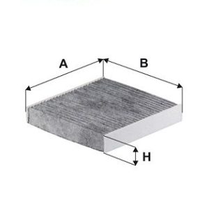 FI K1236A Kabinový filtr s aktivním uhlím FILTRON 591667