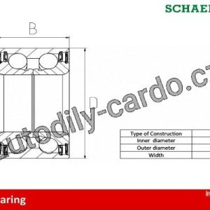 Sada ložisek kol FAG 713610160 – AUDI VW 80 80. 82. B1 1.5 / kW: 63/ 05.1972->07.1976