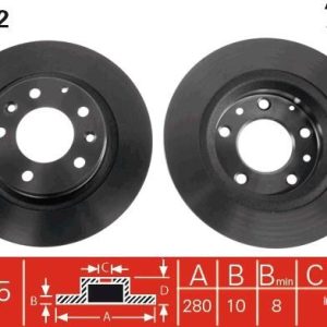 TR DF4442 Brzdový kotouč TRW – lakovaný