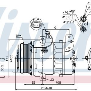 Kompresor klimatizace NISSENS 89037