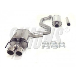 Nerezový výfuk 2x80mm Saab 9-3 Kabriolet (YS3F) 02SA001-8