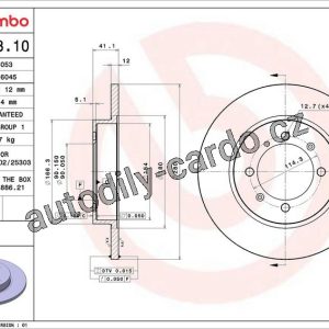 Brzdový kotouč BREMBO 08.B618.10 Brzdový kotouč BREMBO 08.B618.10