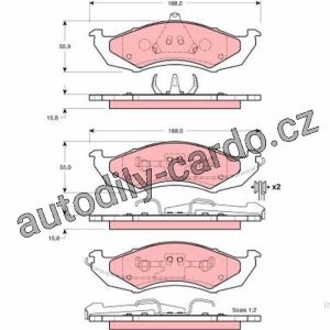 Sada brzdových destiček TRW GDB4032 – FORD THUNDERBIRD 89-92 Sada brzdových destiček TRW GDB4032 – FORD THUNDERBIRD 89-92