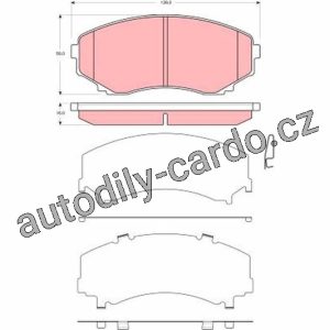 Sada brzdových destiček TRW GDB3326 – MAZDA MPV II Sada brzdových destiček TRW GDB3326 – MAZDA MPV II