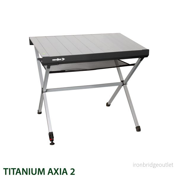 Stůl kempingový skládací TITANIUM AXIA 2 104x62x72cm (hliníkový s rolovací deskou a integrovanou vodováhou) 314429