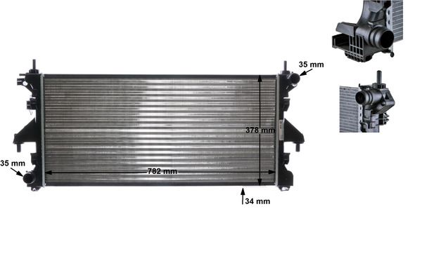 MH CR 886 000S chladič vody MAHLE