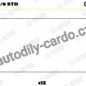 Ojniční ložisko GLYCO 71-3014/6 STD – sada