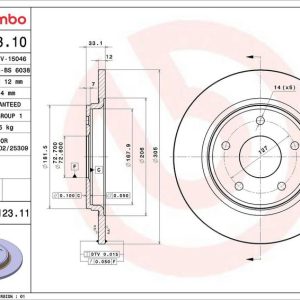 Brzdový kotouč BREMBO 08.N123.11 Brzdový kotouč BREMBO 08.N123.11