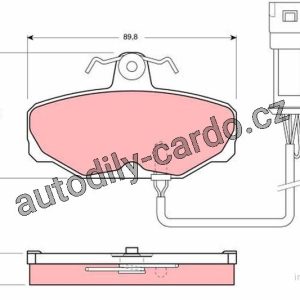 Sada brzdových destiček TRW GDB471 – FORD SCORPIO