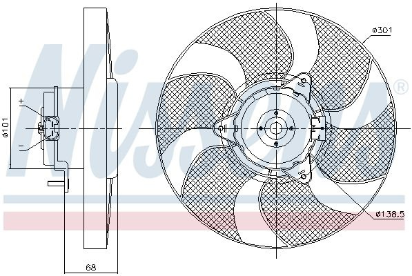 Ventilátor chladiče NISSENS 85900