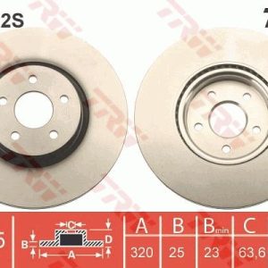 TR DF6662S Brzdový kotouč TRW – lakovaný