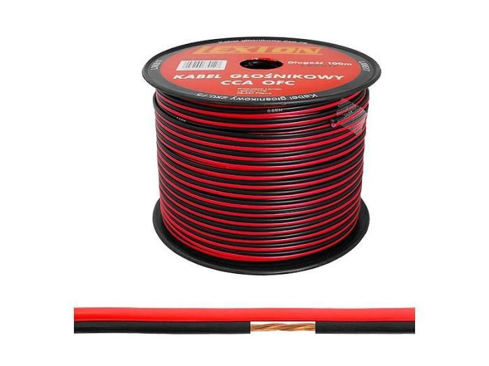 Autokabel dvojlinka červeno - černá pvc 2x0.75mm, 100m 745200