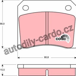 Sada brzdových destiček TRW GDB557 – JAGUAR XJ