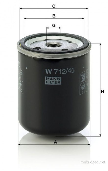 Hydraulický filtr MANN W712/45 (MF W712/45)