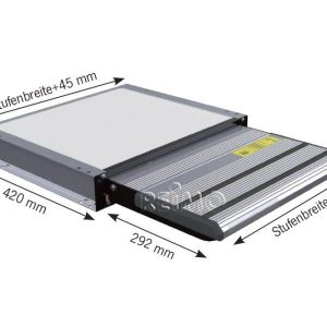 Elektrický výsuvný schůdek pro dodávky, 12V, šířka 700 mm 310579 Elektrický výsuvný schůdek pro dodávky, 12V, šířka 700 mm 310579