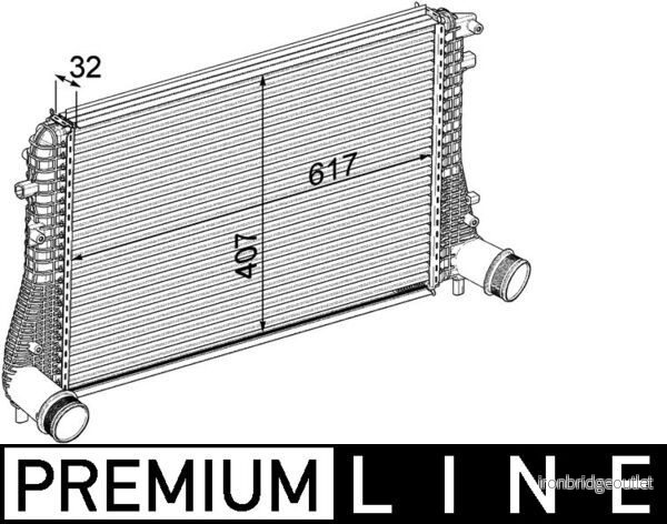 MH CI 207 000P chladič vzduchu - intercooler MAHLE 722098