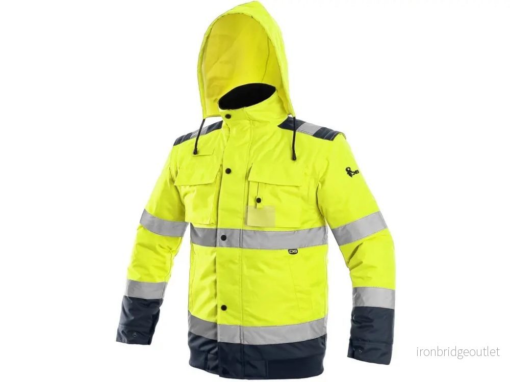 Bunda CXS LUTON výstražná, zateplená, 2v1, do pasu, žluto-modrá, vel. 2XL 742696