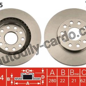 Brzdový kotouč TRW DF4525 – TOYOTA MR2 92- Brzdový kotouč TRW DF4525 – TOYOTA MR2 92-