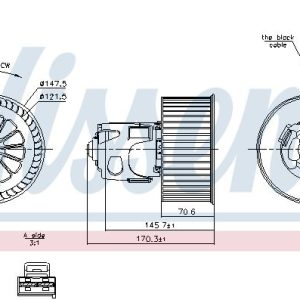 Vnitřní ventilátor NISSENS 87242