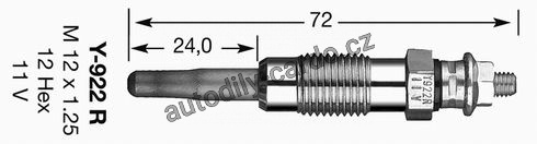 Žhavící svíčka NGK Y-922R Žhavící svíčka NGK Y-922R