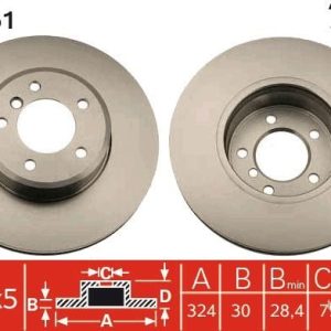 TR DF4361 Brzdový kotouč TRW – lakovaný