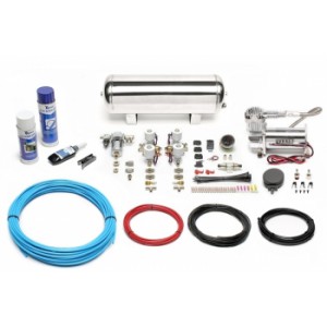 sada pro vzduchové snížené podvozky, kompresor 480, 11,5 l chrom – zásobník, ukazatel čern LFKIT63