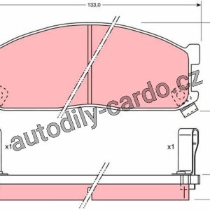 Sada brzdových destiček TRW GDB737 – MAZDA E2000, KIA BESTA
